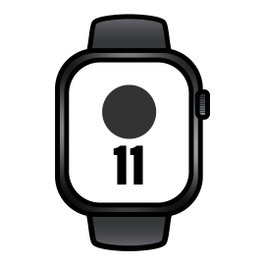 Apple Watch Series 11 GPS + Cellular 46mm Caja de Aluminio Negra Correa Deportiva Negra S/M
